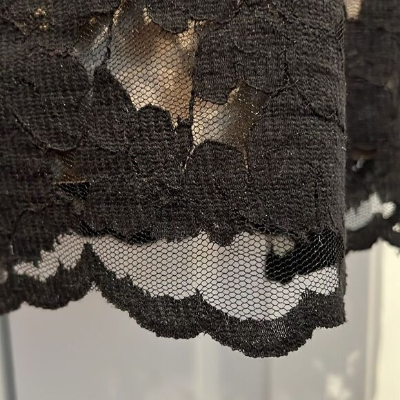 Joseph Ribkoff Black/Gold Lace‎ Sleeveless Moire Waist Midi Dress Size 10 - Picture 6 of 16